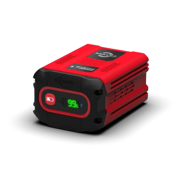 Batterie lithium-ion 82V, capacité 180 Wh et 2,5 Ah, pour outils de jardinage électriques.