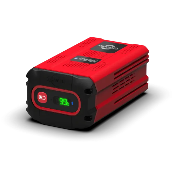 Batterie lithium-ion 82V, capacité 360 Wh, 5 Ah, rechargeable pour outils de jardin et équipements électriques.