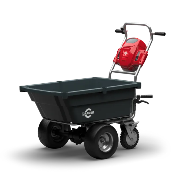 Brouette modèle 82UC, capacité de charge 150 kg, structure en acier robuste et roue pneumatique.