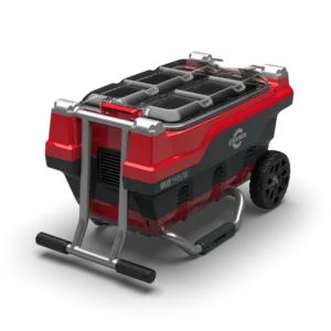 Chargeur multiports 6 emplacements, 82V, pour batteries lithium-ion d'outils de jardin.