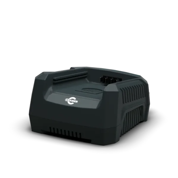 Chargeur simple 4A 82V pour batteries lithium-ion, compatible équipements de jardinage et outils électriques.